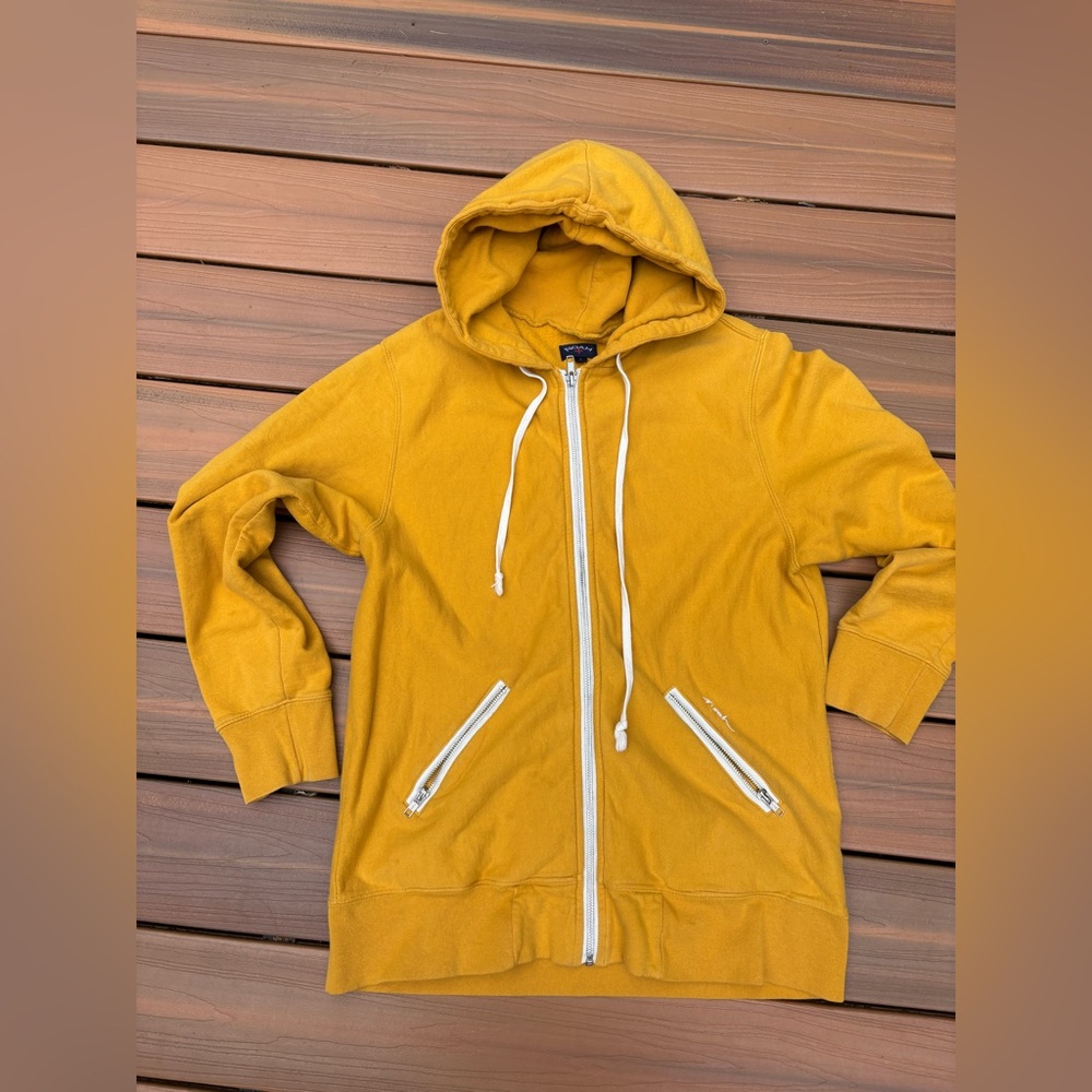 Noah NYC Golden Mustard Full Zip Hoodie size L